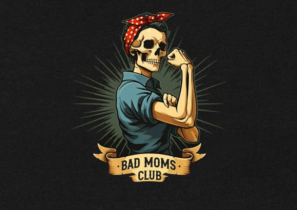 Bad Moms Club T-Shirt Design: Bold Graphics for Modern Brands