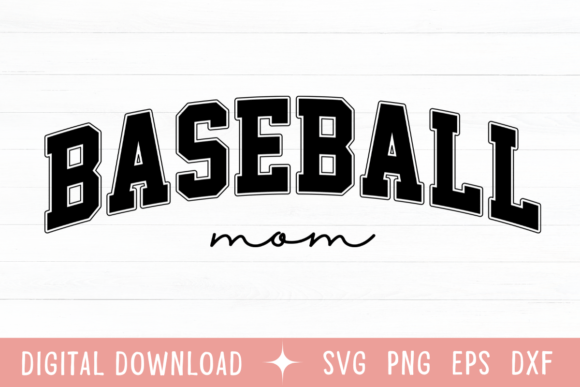 Baseball Mom Retro Varsity SVG: Graphics for T-Shirt Designs