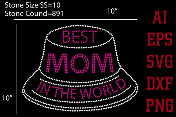 Best Mom Rhinestone Graphics for T-Shirt Designs