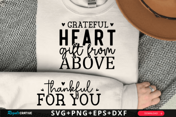 Grateful Heart Sleeve: Graphics for T-Shirt Designs