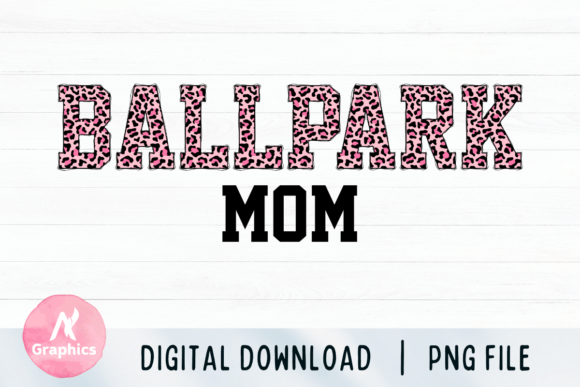 Leopard Ballpark Mom: Graphics for T-Shirt Designs