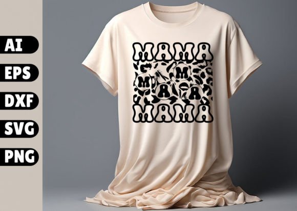 Leopard Mama Graphics for T-Shirt Designs