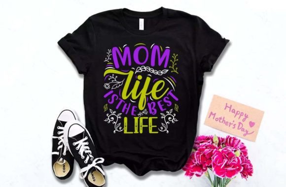 MOM LIFE T-Shirt Graphics for Modern Branding