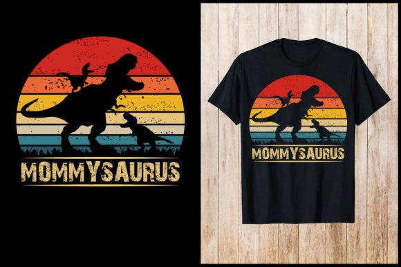 Mommysaurus Retro T-Rex Mom T-shirt: Graphics for T-Shirt Designs